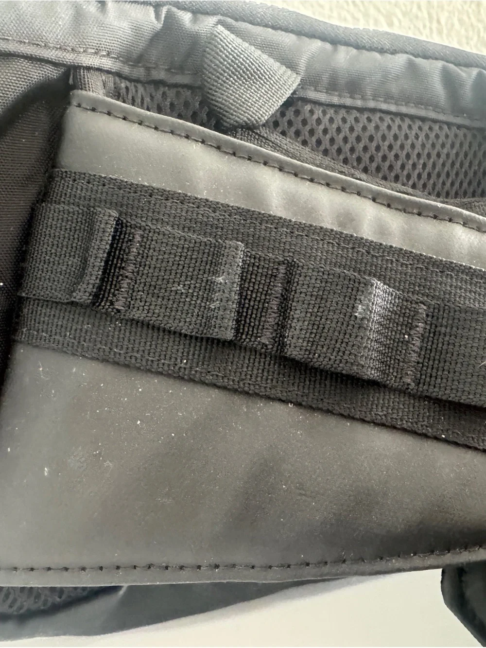The North Face Black Belt Bag with White Logo